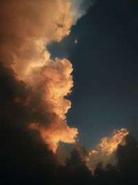 Low angle view of sky during sunset