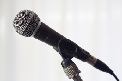 Close-up of microphone