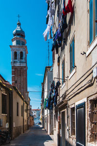 Low angle view of buildings in city