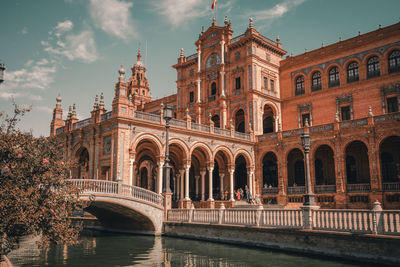 Low angle view of historic building against sky