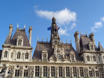 Low angle view of building against sky