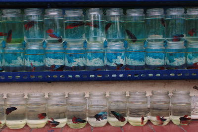 Close-up of objects on table