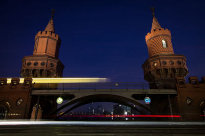 Low angle view of elevated bridge in berlin