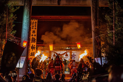 Crowd at night