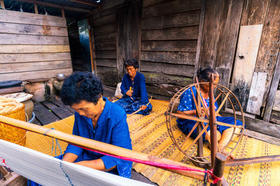 Females working in workshop
