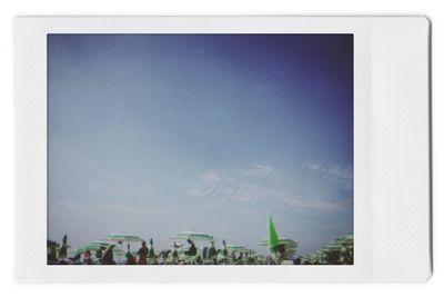 View of landscape against blue sky