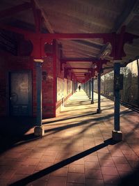 Empty corridor of building