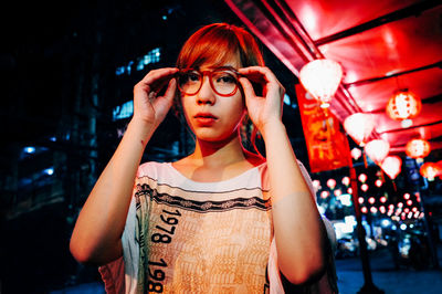 Portrait of young woman