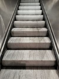 High angle view of escalator