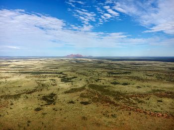 Scenic view of desert against sky