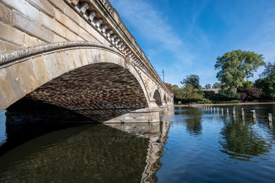 Bridge over river against sky