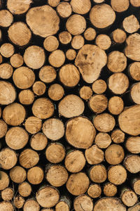 Full frame shot of logs