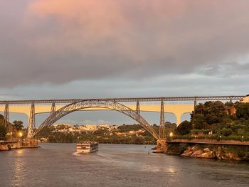 Bridge over river against sky