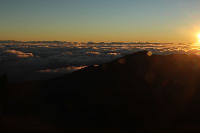 Aerial view of dramatic sky