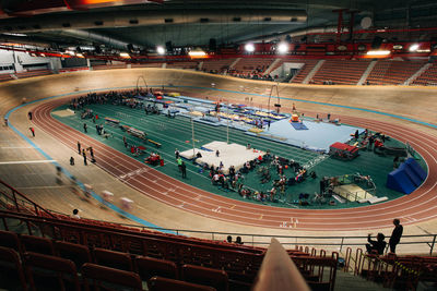 High angle view of crowd