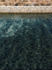 High angle view of swimming pool