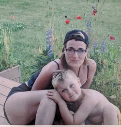 Portrait of shirtless man and woman
