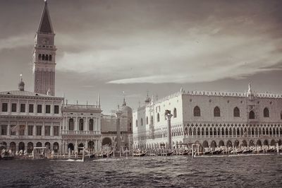 Grand canal against doges palace and san marco campanile