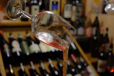 Close-up of wine glass