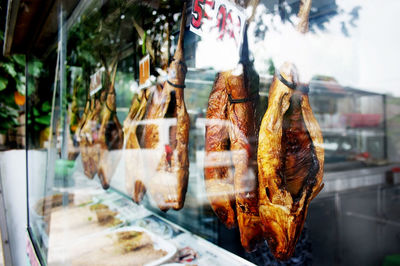 Smoked milkfish ready for sale. smoked milkfish is a typical dish from sidoarjo, east java-indonesia 