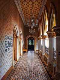 Corridor of historic building