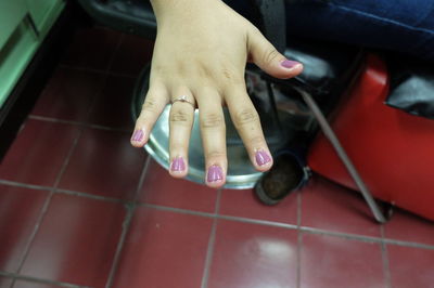 Close-up of hands