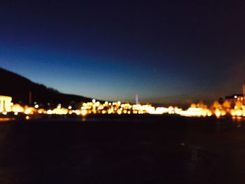 Illuminated city at night