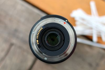 Close-up of camera lens