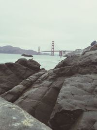 Golden gate bridge over river