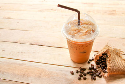 Close-up of drink on table