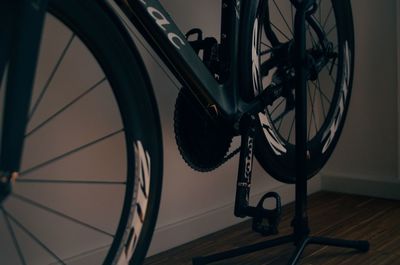 Close-up of bicycle wheel