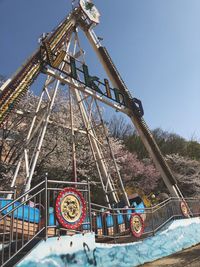 Low angle view of ferris wheel against sky