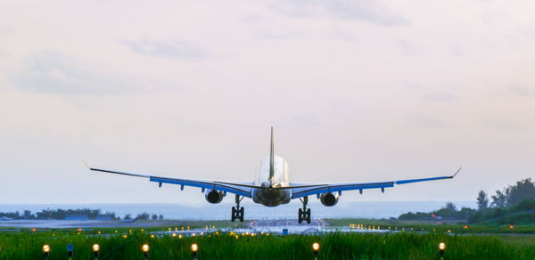 Airplane flying in sky