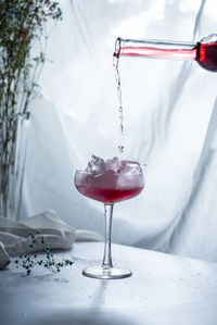 Close-up of drink on table