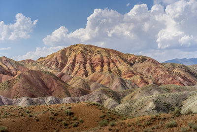 Scenic view of rocky mountains against sky