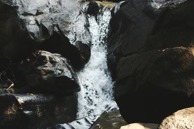 Scenic view of waterfall