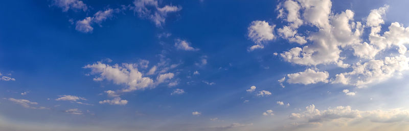 Low angle view of clouds in blue sky