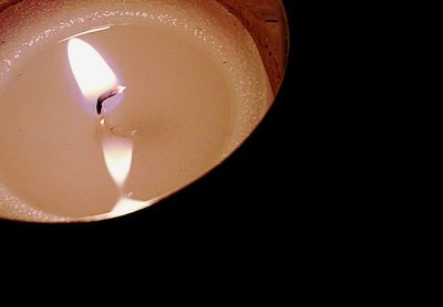 Close-up of object over black background