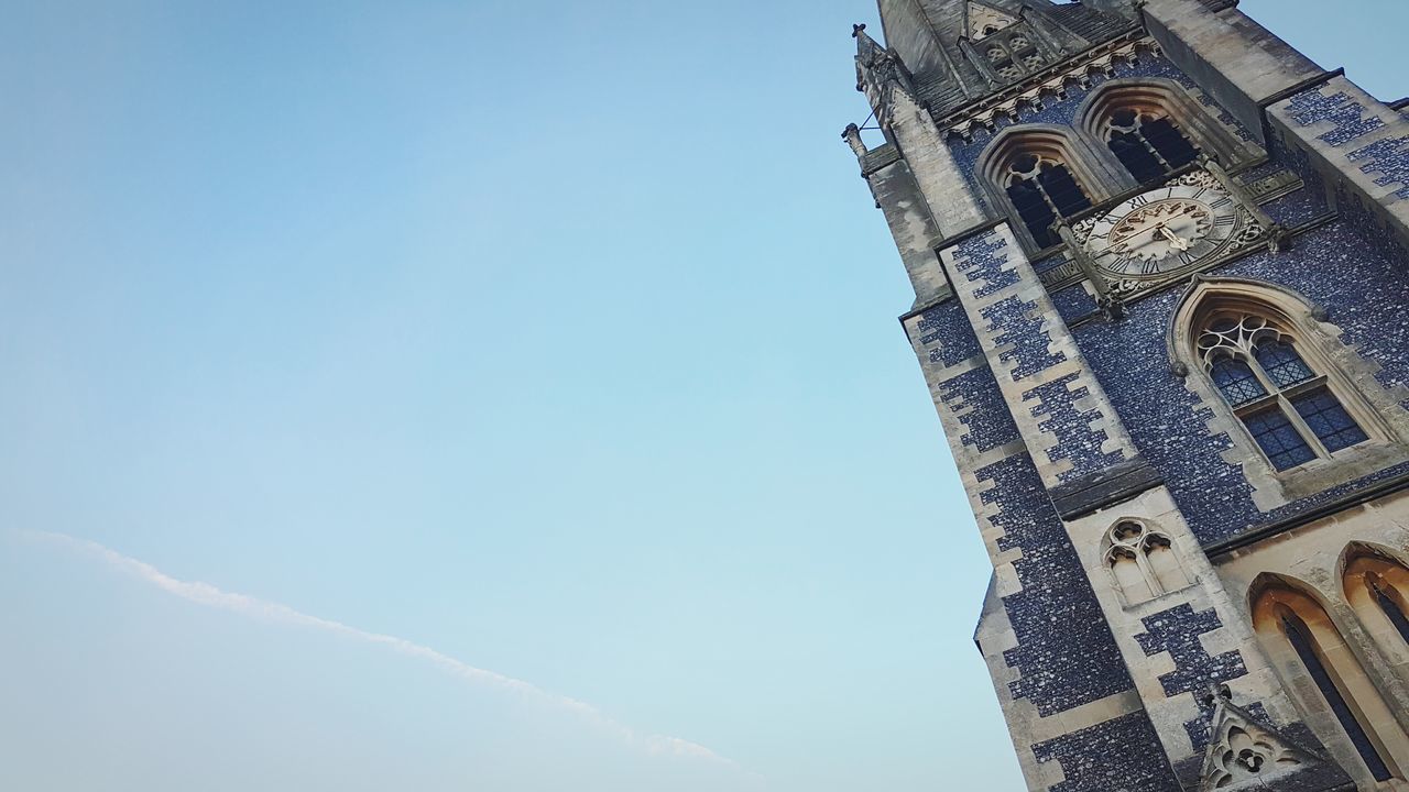 LOW ANGLE VIEW OF A CHURCH