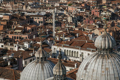 High angle view of buildings in city of venice 