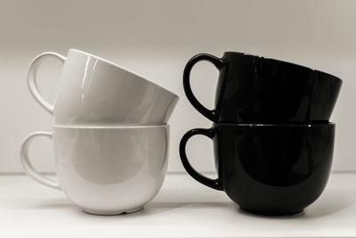 Close-up of coffee cup on table