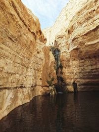 Scenic view of rock formation against sky