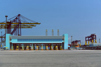 View of pier against clear sky