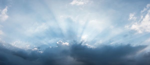 Low angle view of storm clouds in sky