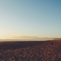 Scenic view of landscape against clear sky