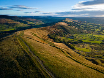 High angle view of landscape against sky