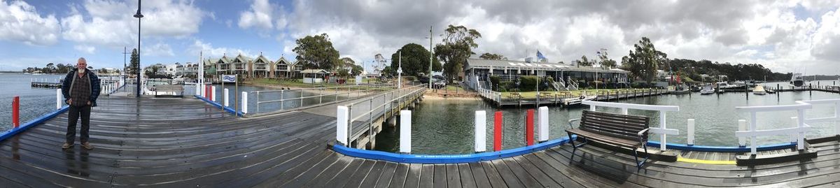 Panoramic view of city against sky