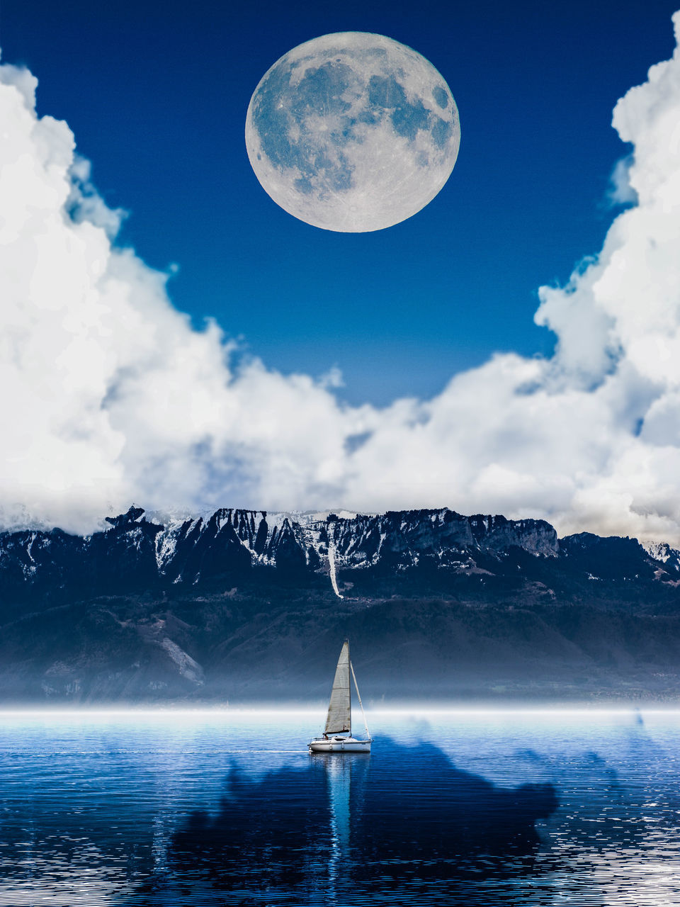 DIGITAL COMPOSITE IMAGE OF SEA AGAINST SKY