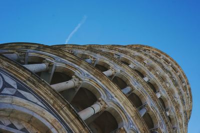 Low angle view of historical building against blue sky