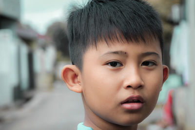 Close-up portrait of innocent boy